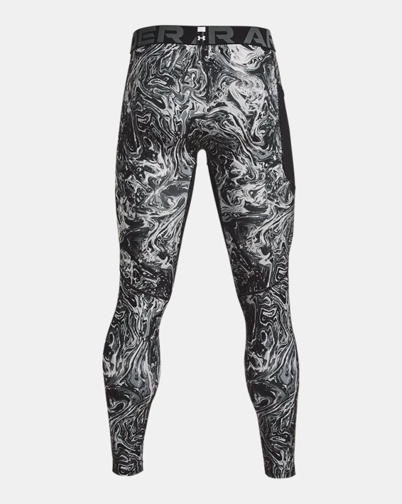 Men's HeatGear® Printed Leggings, Gray, pdpMainDesktop image number 5